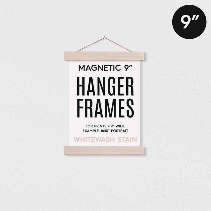 Hanger Frames - Wholesale Picture Frame - 9" MAGNETIC Poster Hanger Frame for 8x10" Portrait Prints