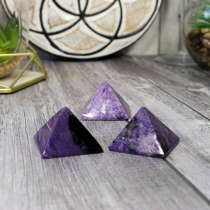 Natures Artifacts Inc - Wholesale Spiritual Stone/Crystal - Charoite Pyramid AAA Grade - Russain Charoite Crystal7