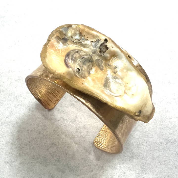 The French Pearl - Wholesale Cuff Bracelet - Chesapeake Bay Oyster Shell Cuff Bracelet - Coastal Jewelry