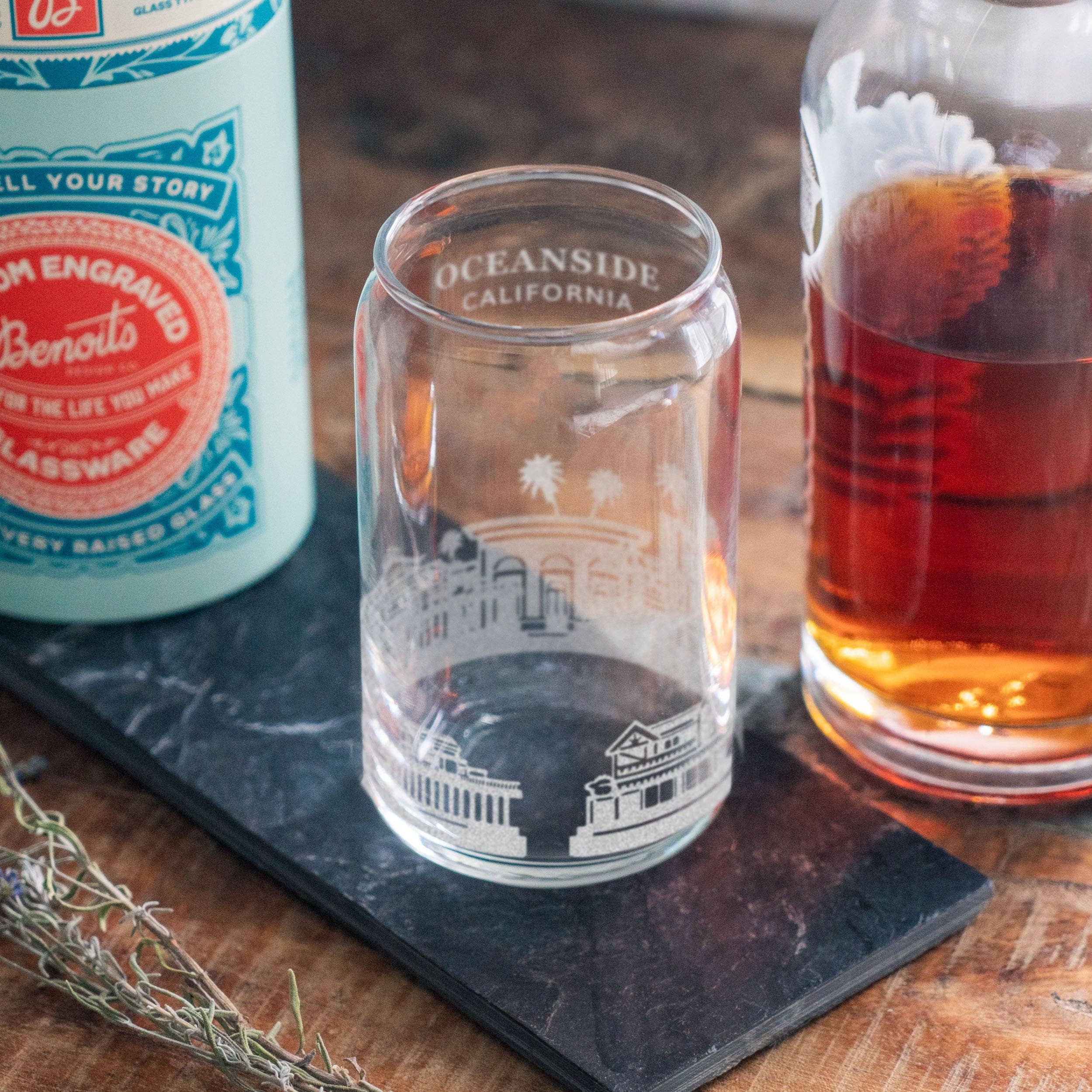 Benoit's Design Co. - Wholesale Cocktail/Liquor Glass - Oceanside, California City Skyline Engraved Glasses5