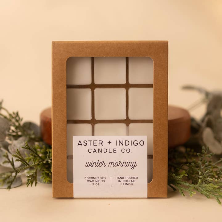 Aster + Indigo Candle Co. - Wholesale Wax Melt - Winter Morning | Christmas Wax Melt | Winter Wax Melt0