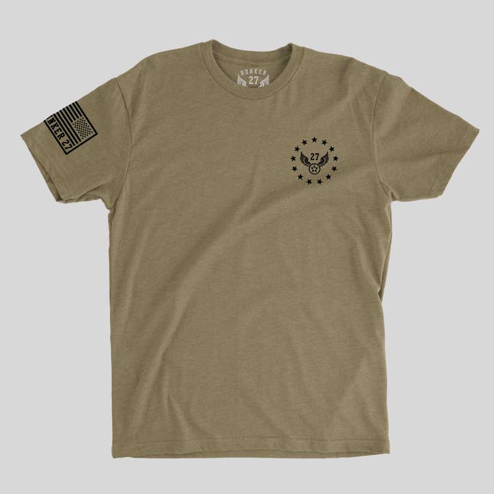 Bunker 27 – wholesale Screen printed t-shirt – Men′s – Freedom Flag