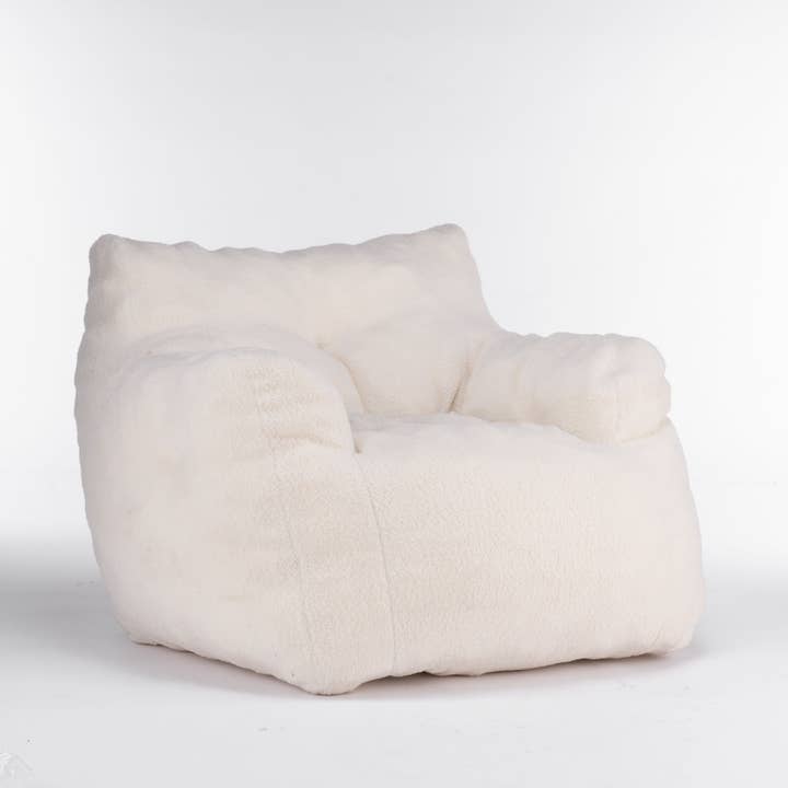 HOMYCASA DESIGN INC - Wholesale Chair - Teddy Fabric Bean Bag Chair Cozy Bedroom Lounge Seat14