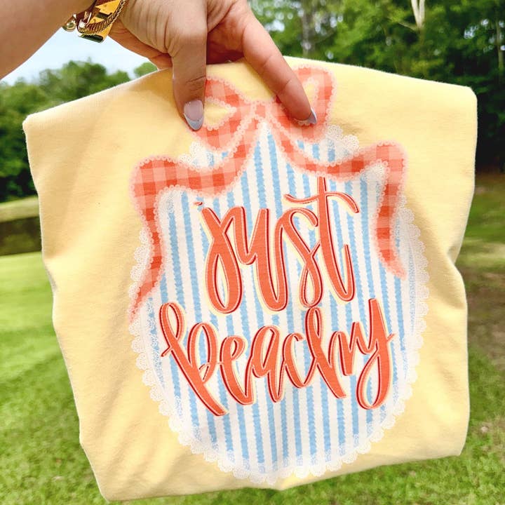 NVC Ecommerce LLC - Wholesale T-Shirt (Graphic) - Women's - Peachy T-Shirt, Cute Summertime Sweatshirt, Girly0