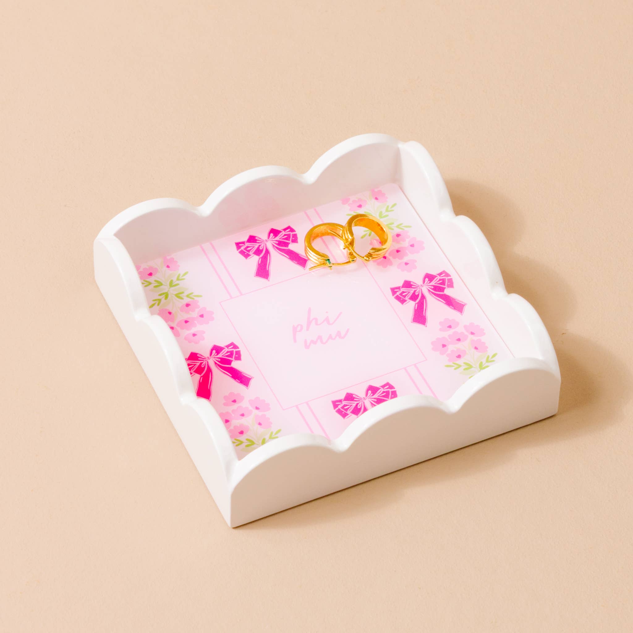 The Darling Effect - Wholesale Keychain - Women's - Sorority Scallop Trinket Tray - 19 Chapters Available10