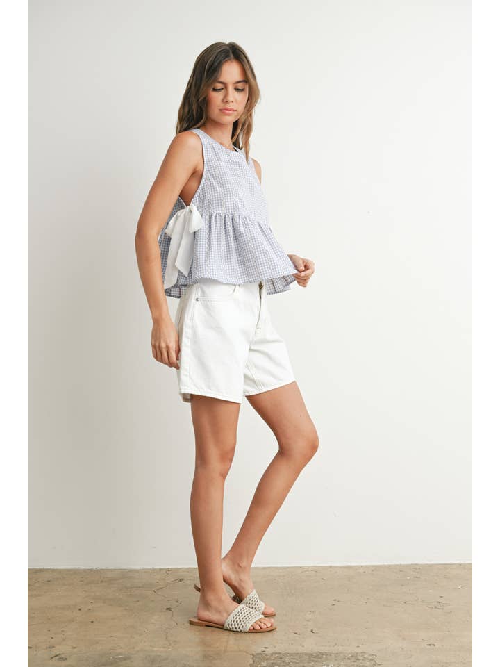 BUTTERMELON - Wholesale Blouse - Women's - Sky Meadow Peplum Top - BMT775012