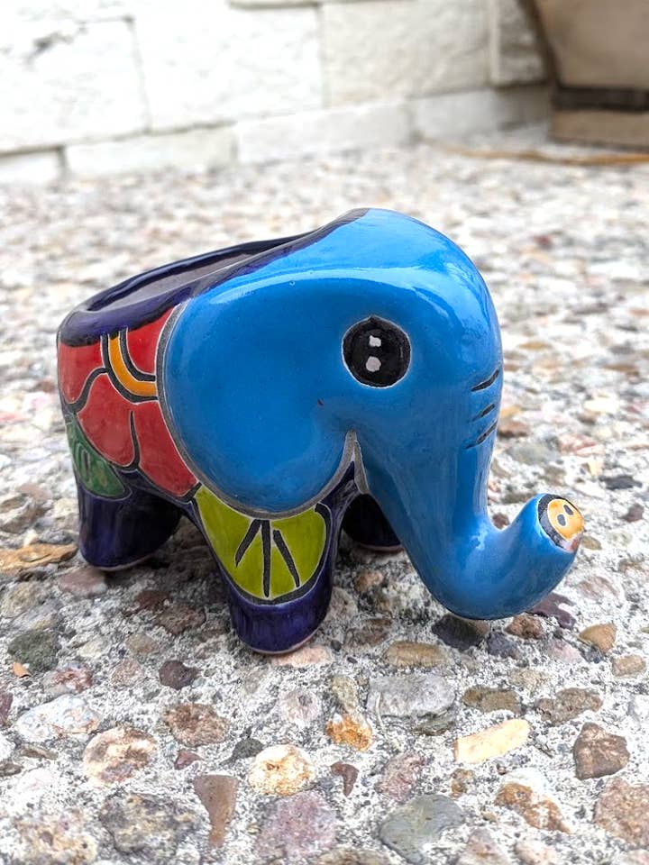 Talavera Mini Elephant Pot 5"  for wholesale by Craftway