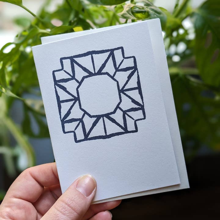 Beau Paper Co. - Wholesale Stationery/Notecard Set - Quilt Letterpress Coloring Cards – Set of 4 | A1 DIY Note Cards on Cotton Paper2