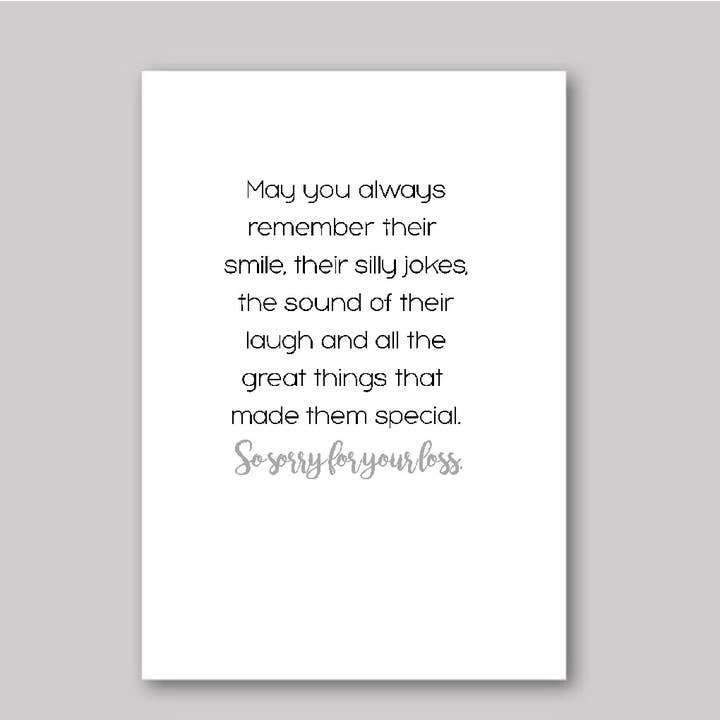 Desculpe por sua perda por atacado de What She Said Creatives