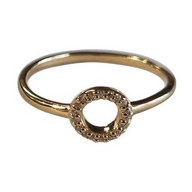 CUBIC OPEN CIRCLE RG GOLD/CLEAR for wholesale by Fabienne