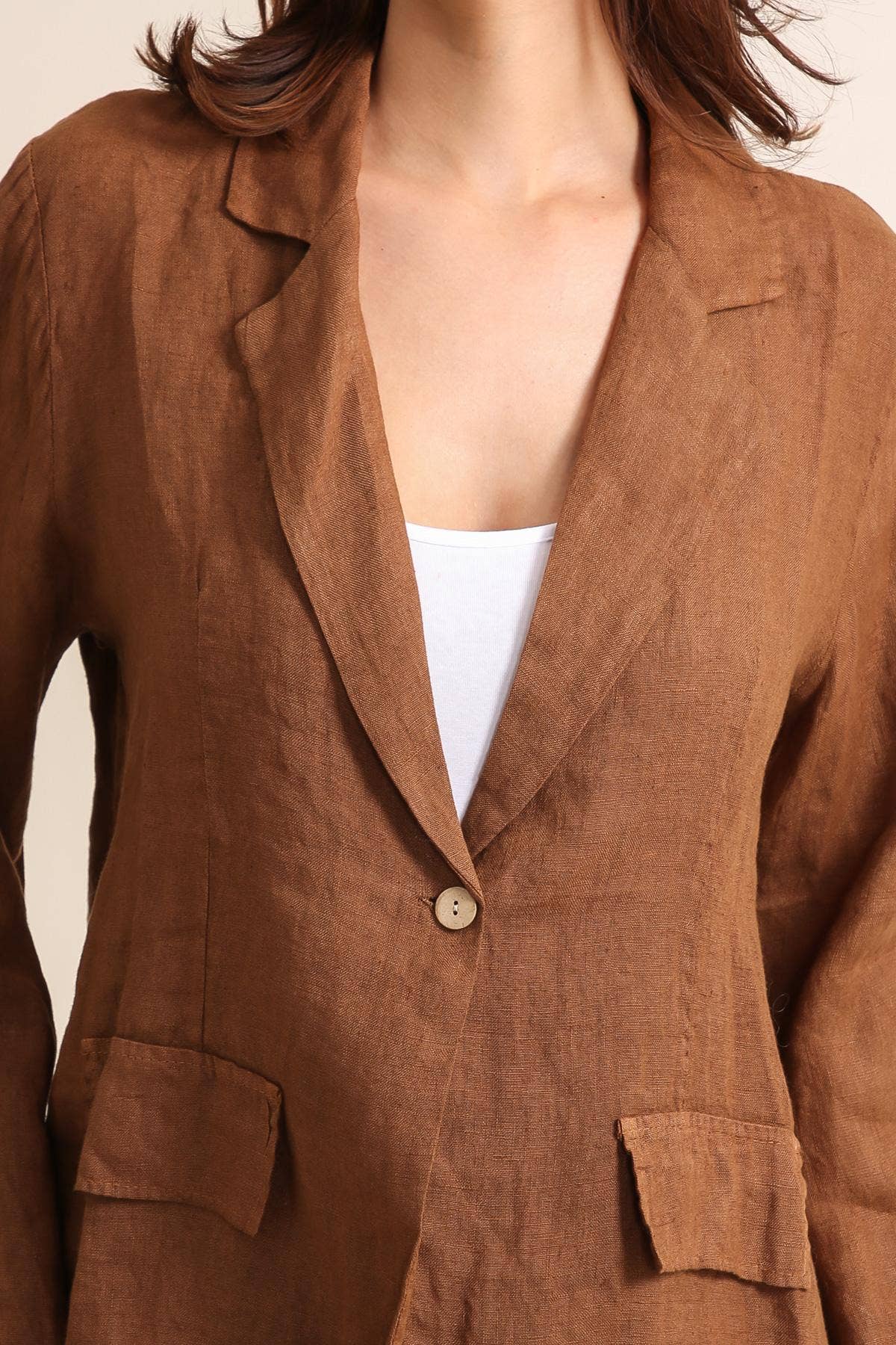 LÉA & LUC - Wholesale Jacket - Women's - 100% Linen Jacket REF. 34556