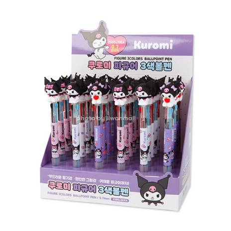 BCZShop - Wholesale Pen - SANRIO FIGURE 3-COLOR BALLPOINT PEN - KUROMI0