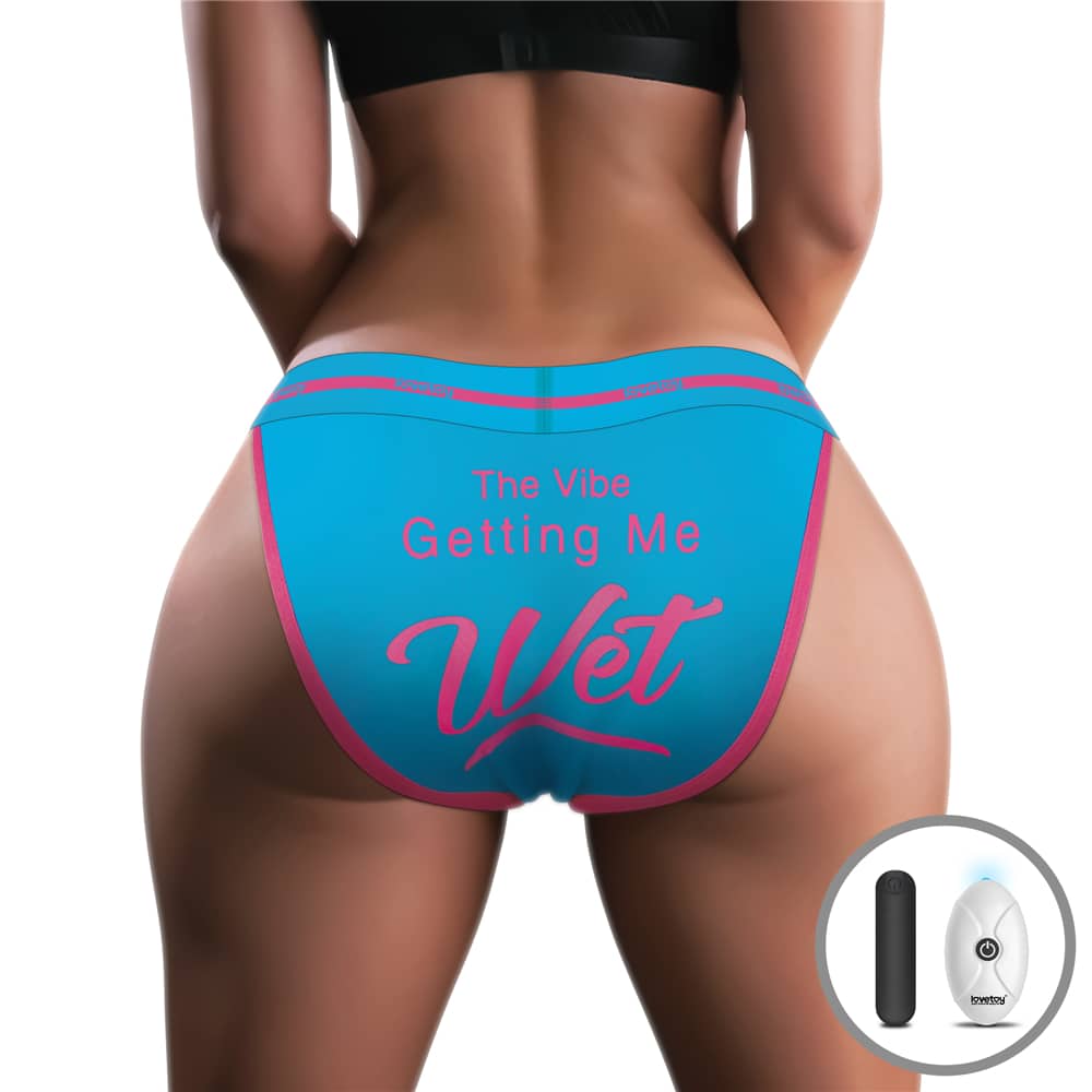 LOVETOY - Wholesale Sex Toy - Printed Vibrating Sexy Panties Blue3
