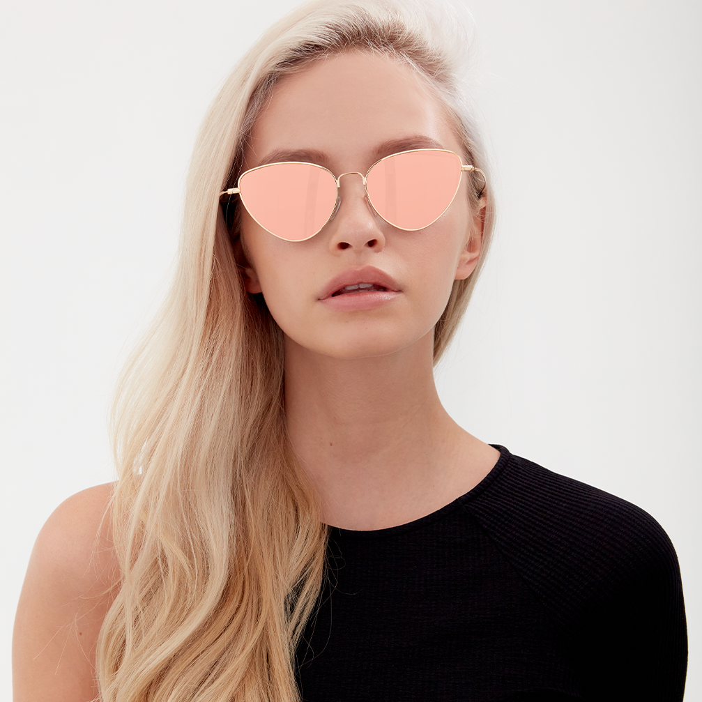 TOPFOXX – Óculos de sol - Mulher por atacado – Felina - ouro rosa1