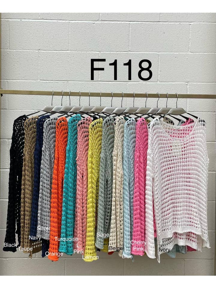 Ashley’s Clothing Design Inc. - Wholesale Swim Cover Up - Women's - Knitted crochet mesh tunic bikini cover up 1