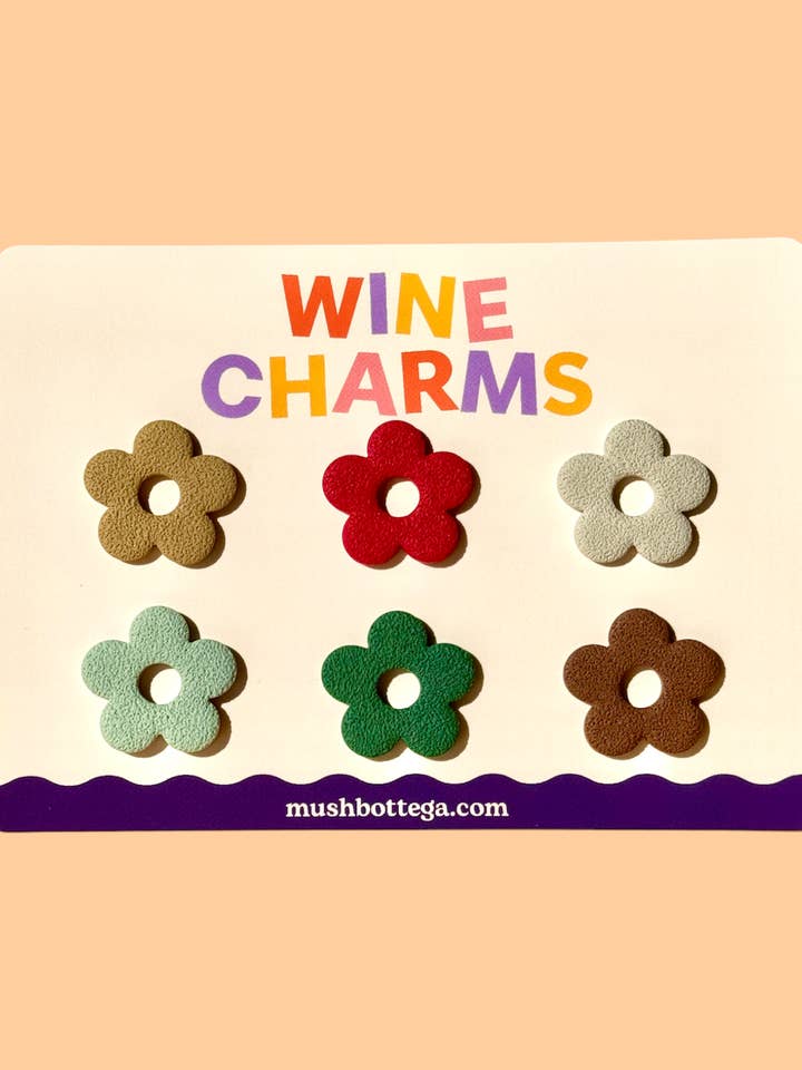 Holiday No. 1 Pack | Flower Wine Charms | Drink Markers for wholesale by MUSH Bottega