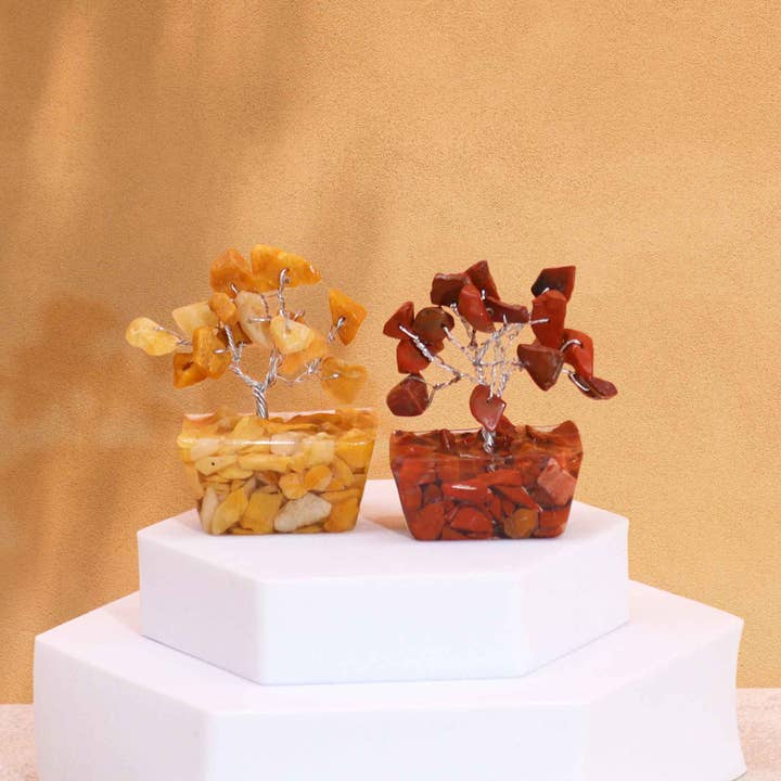 Mini Gemstone Spiritual Stone Trees on Orgonite Base for wholesale by Ancient Wisdom