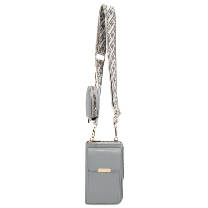 KAYLA+AVA - Wholesale Phone Wallet - Women's - PATTY CELLPHONE/WALLET WITH COIN PURSE IN PRINTED WEBSTRAP