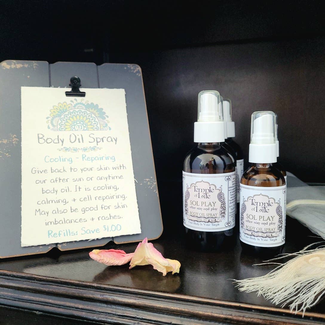 Temple of Life Oils & Perfumes - Wholesale Bath/Body Oil - Apothecary Oil | Sol Play | Body Oil Spray | Aftersun Spray3