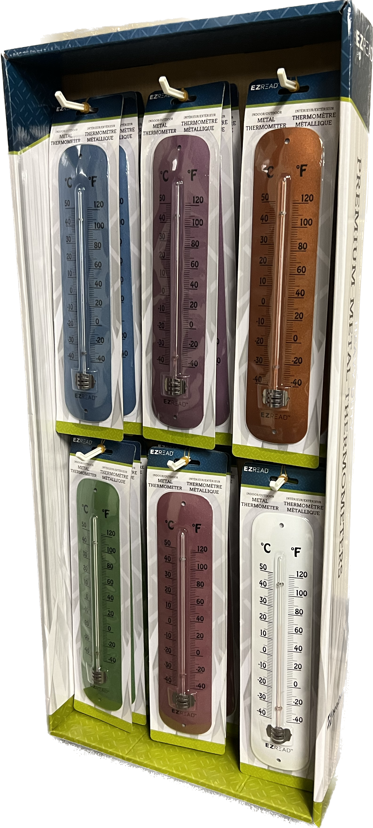 Headwind Consumer Products - Wholesale Retailer Display - Home & Living - 30pc 12" Metal Therm Display0