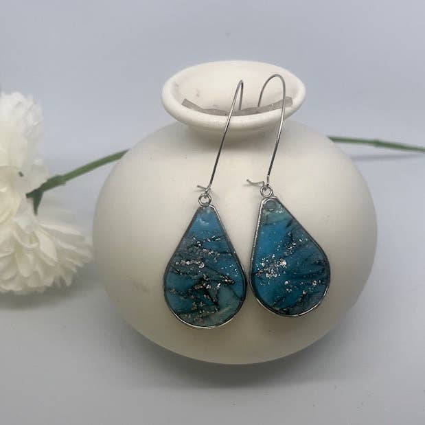 Turquoise medium teardrop for wholesale by WEARABLES BY B LLC