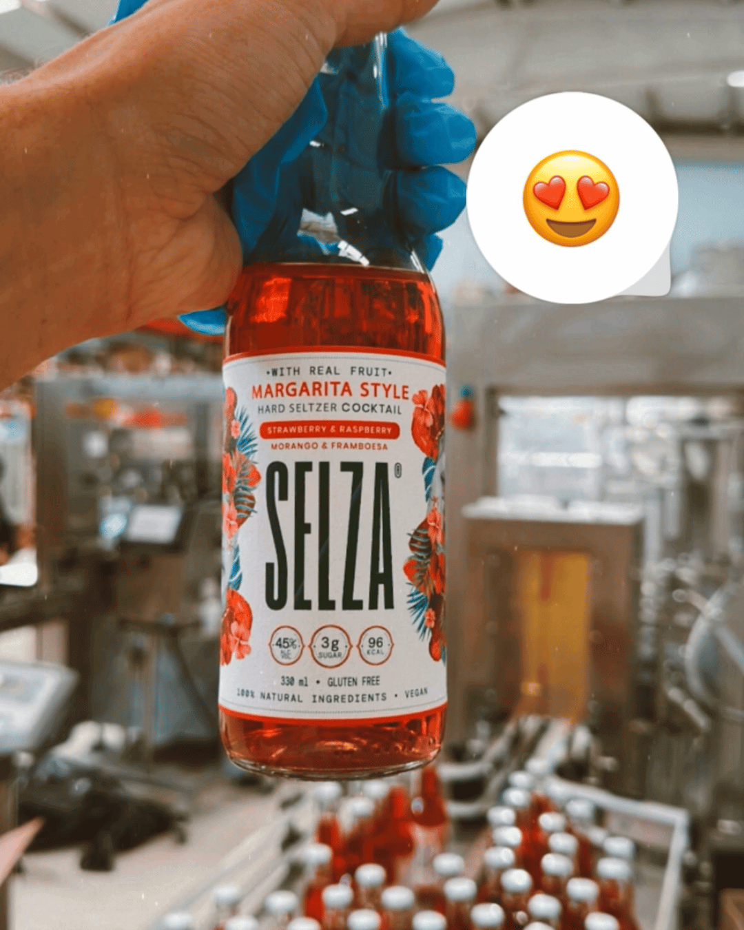 SELZA - Vendita all'ingrosso Mix/sciroppo per cocktail - Cocktail Margarita Fragola & Lampone – Confezione da 24 bottiglie da 33 cl1