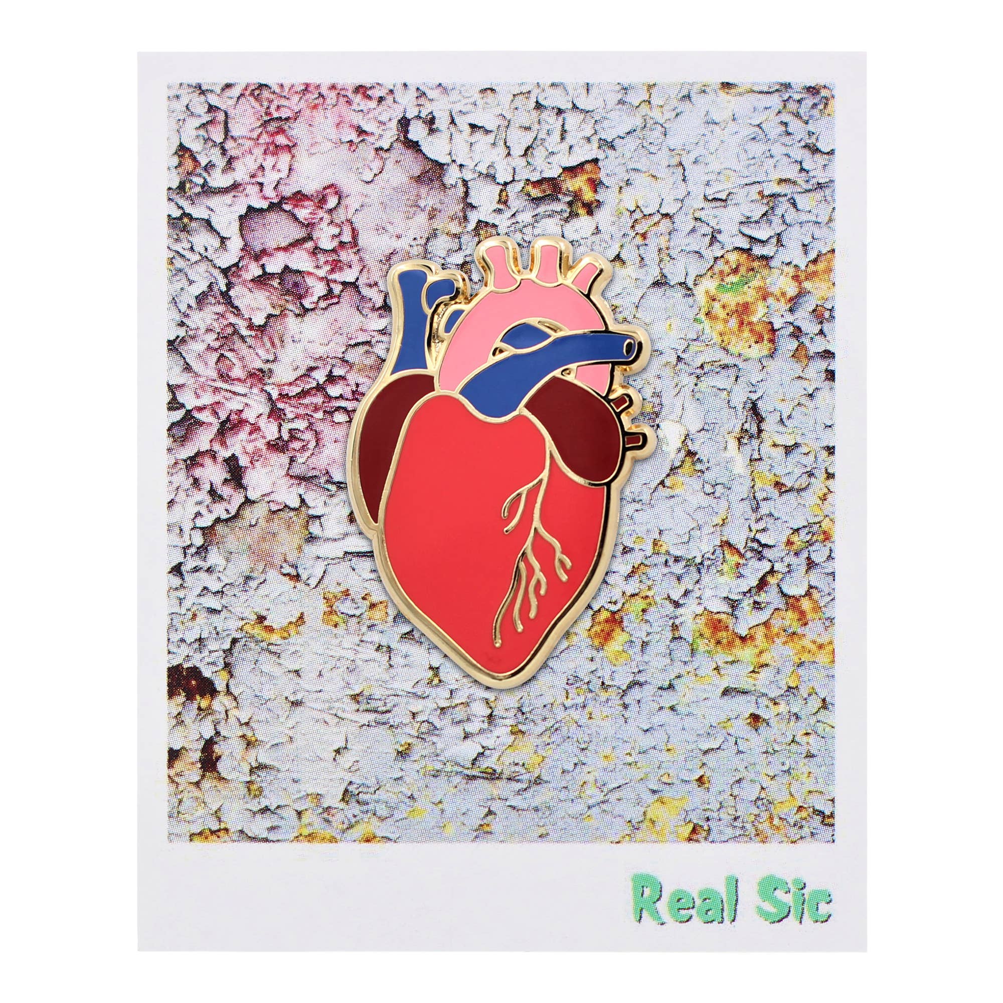 Real Sic - Wholesale Lapel Pin/Button - Anatomical Heart Realistic Scientific Heart Enamel Pin4