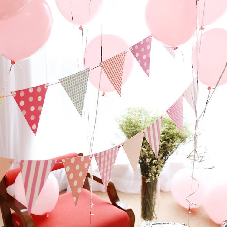 Candles Meta – Engroshandel Festskilt/banner – Minimalistisk stil Stribet papirvimpel til boligindretning3