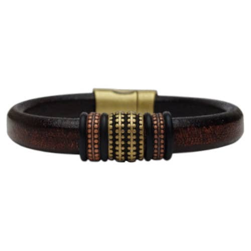 The Essence of Silver - Vente Bracelet jonc - Bracelet en cuir pour homme, bracelet pour femme, Renegade, laiton0