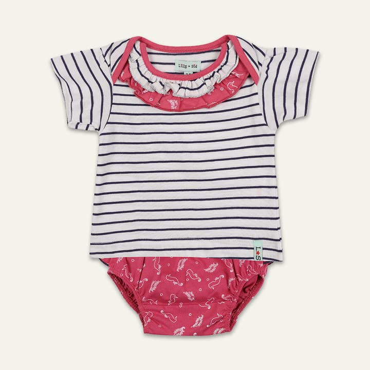 Conjunto de Top e Calças com Risca Multicolorida por atacado de Lilly and Sid