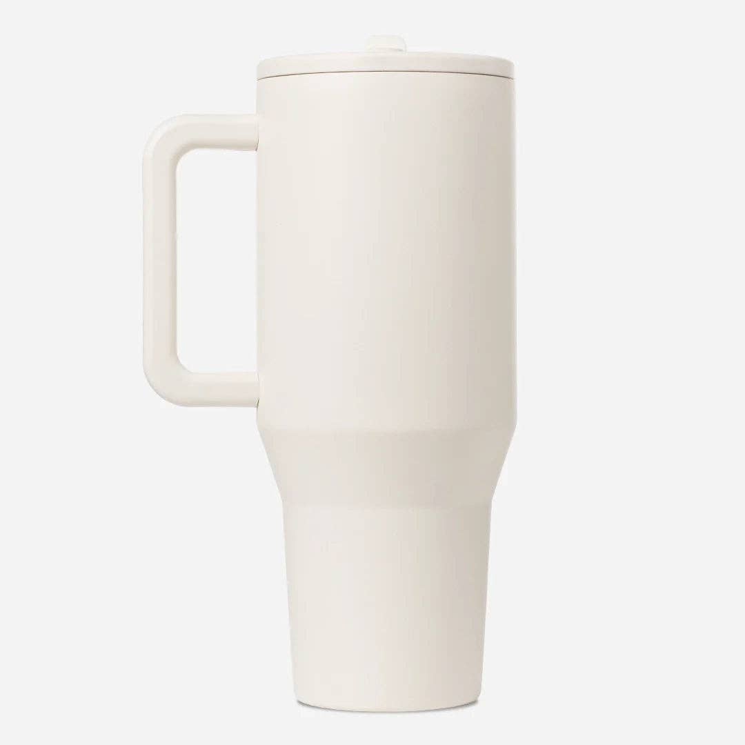 Cream HydroJug 40 oz Traveler Tumbler for wholesale on Faire3