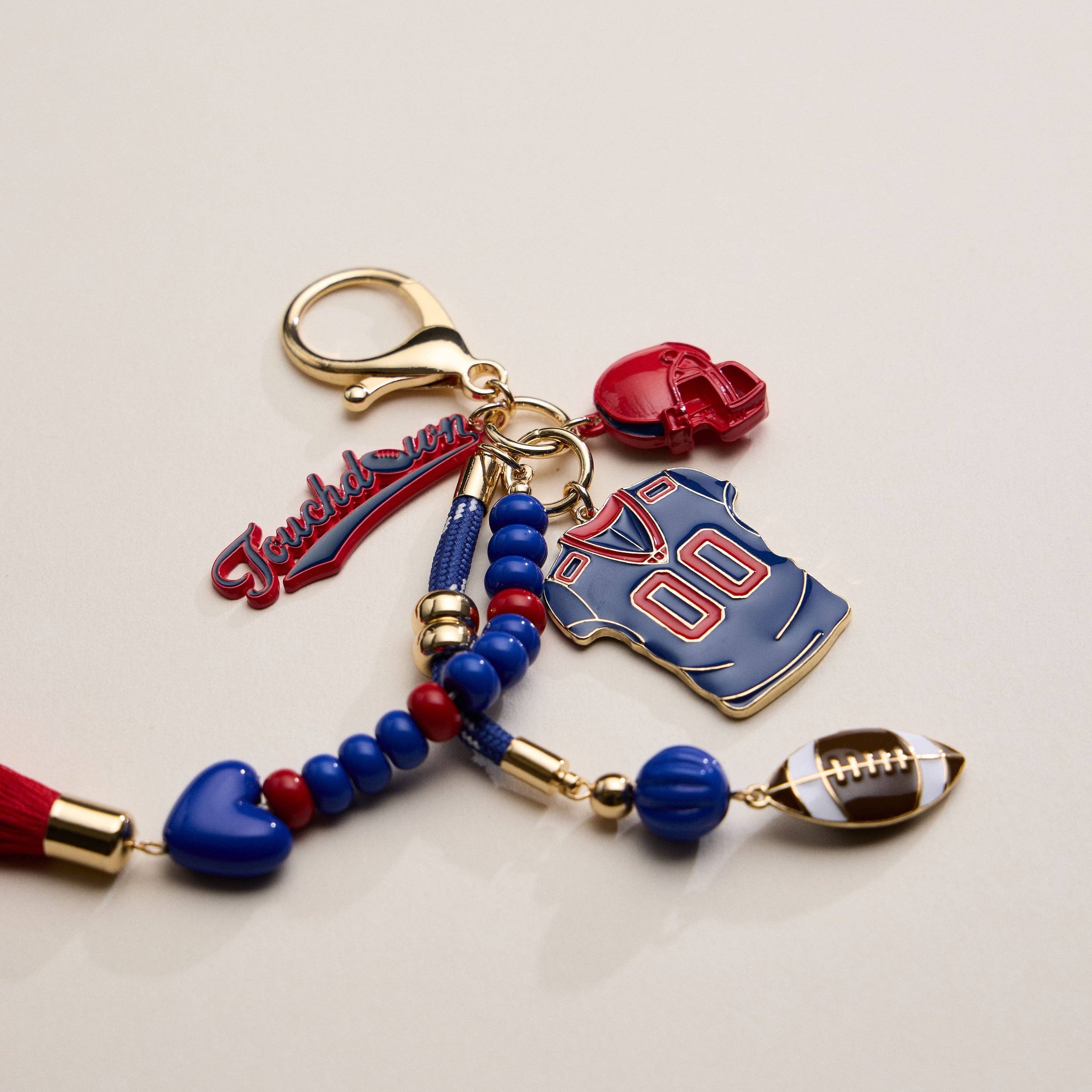 Lilla Haven - Wholesale Keychain - Women's - Gameday Football Keychain – Football Jersey, Helmet, Touchdown Charm & Tassel Bag Accessory4