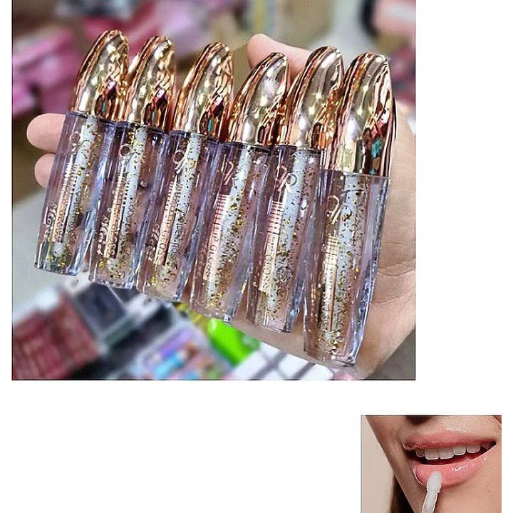 Diacly - Wholesale Lip Gloss - 24pk Gold Glitter Fashion Lip Gloss