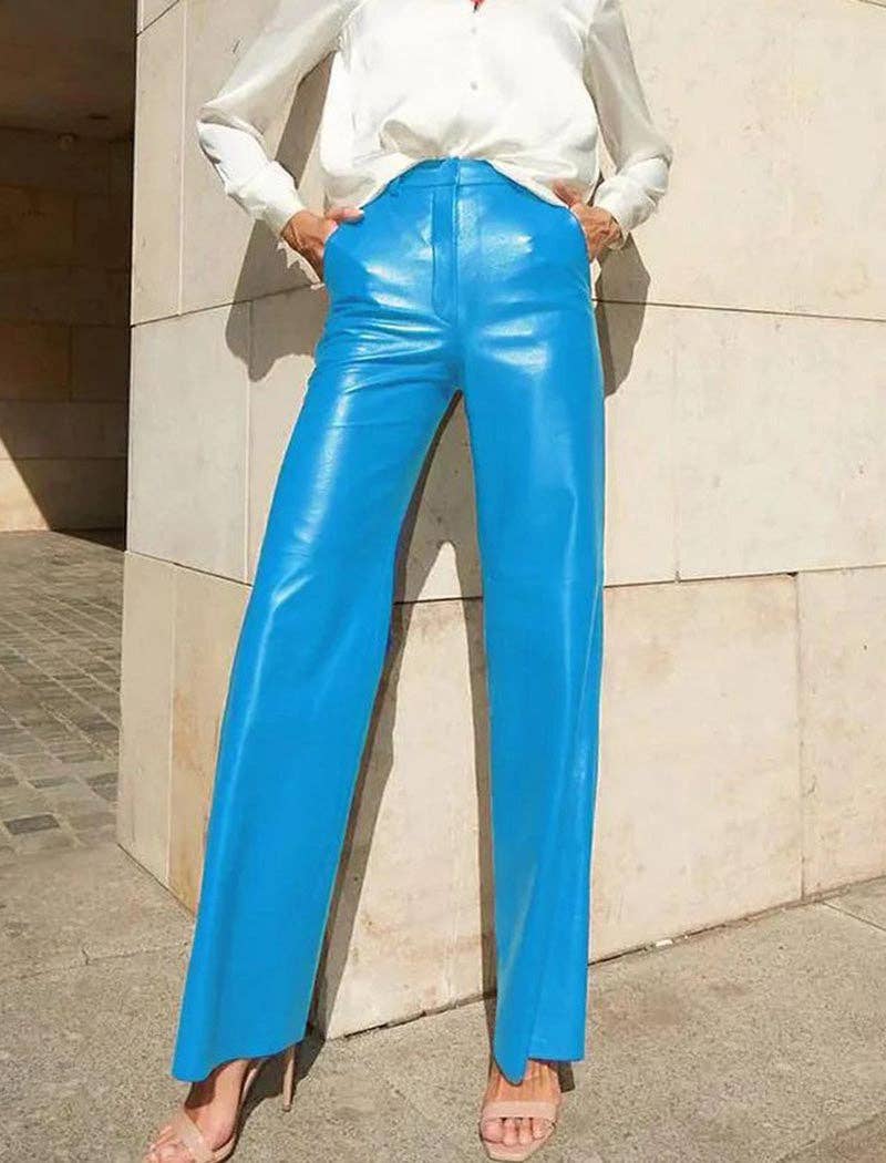 safistyle - Wholesale Pants - Women's - High Waist PU Leather Pants1