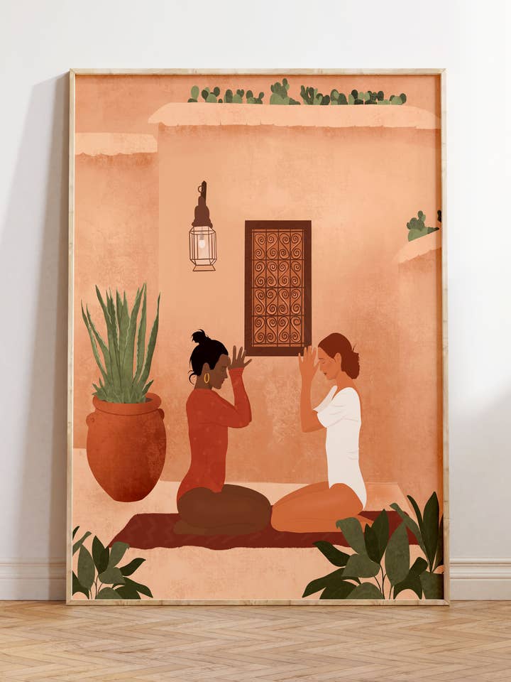 Stampa artistica Yogi per la vendita all'ingrosso da parte di Illustrations Its Funny Howww Inc