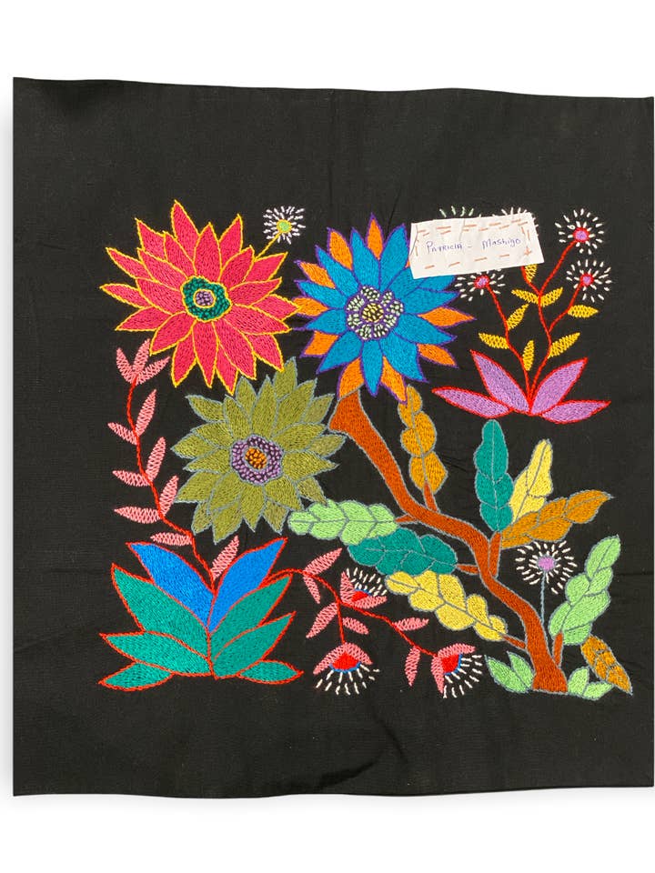 Mapula broderet pude 50x50 - Sydafrika for engroshandel hos Botanical Boys