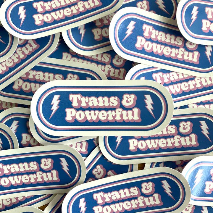 Trans & Powerful Vinyl Sticker for wholesale by Rainbow & Co