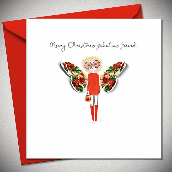 Bexy Boo Ltd - Wholesale Christmas Card - Merry Christmas fabulous friend
