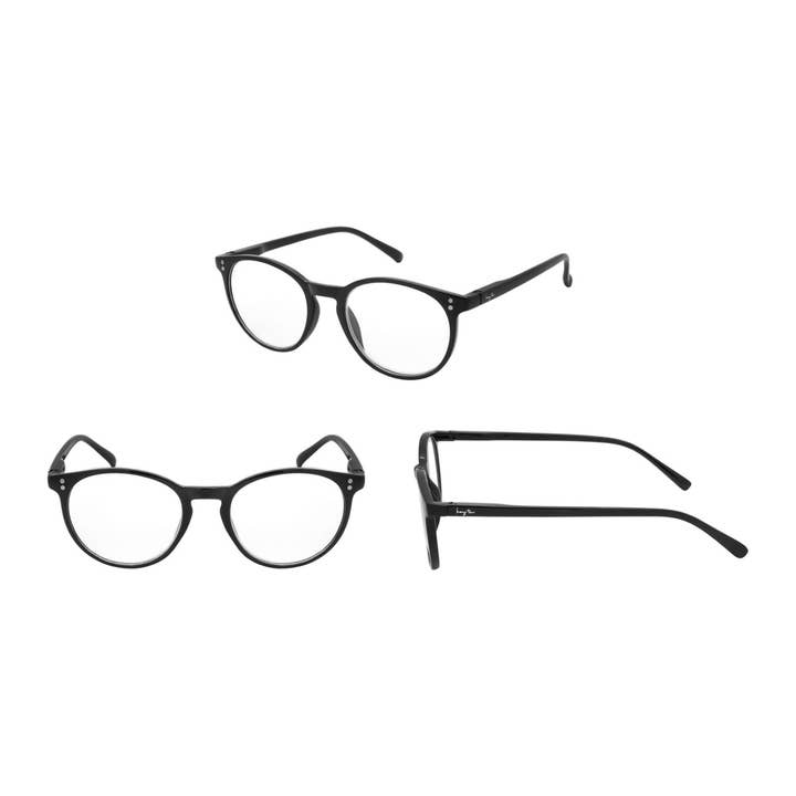 Reading Glasses Spring Hinge Classic Unisex Round Frame for wholesale by Shark Eyes, Inc