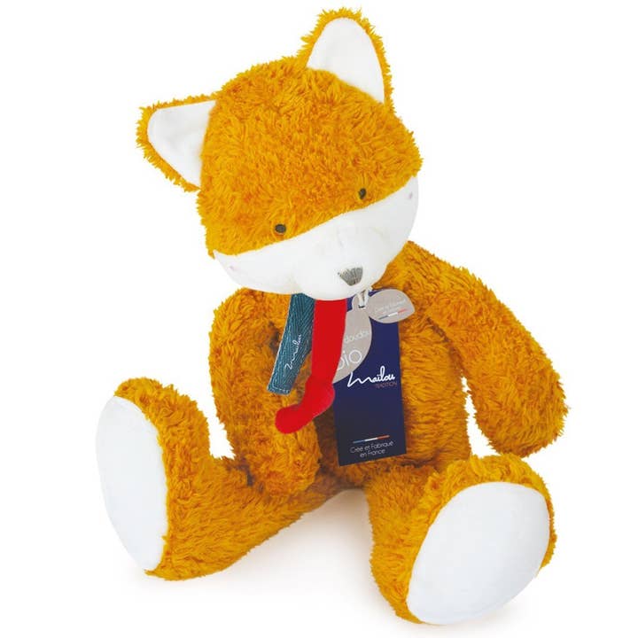 Peluche de zorro de algodón orgánico - 40 cm para venta al por mayor de MAÏLOU TRADITION
