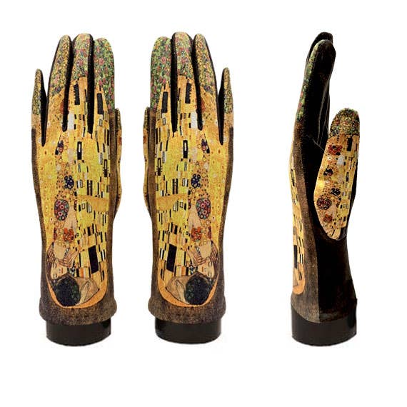 Access by Mediterranean Concepts - Wholesale Gloves - Women's - Artist Gustav Klimt The Kiss digital print Glove 0