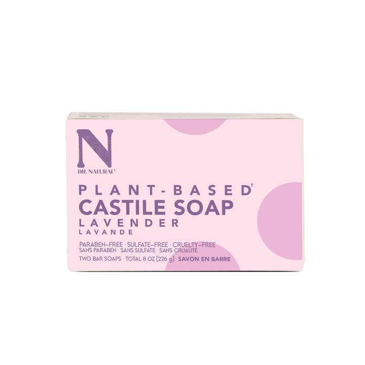 Dr. Natural - Wholesale Bar Soap - Plant Based Castile Bar Soap - Lavender (2pk/4oz each)2