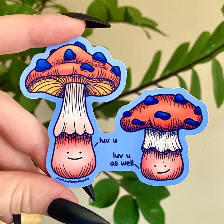 Luv u As Well Vinyl Sticker for wholesale by Luck and Lavender Studio