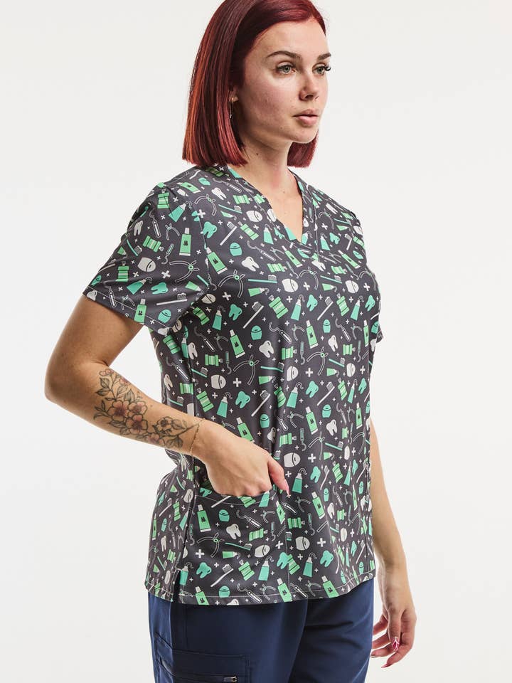 AELIN - Wholesale Tunic - Women's - Tunique Médicale Stretch - Femme - Soin de Sourire3