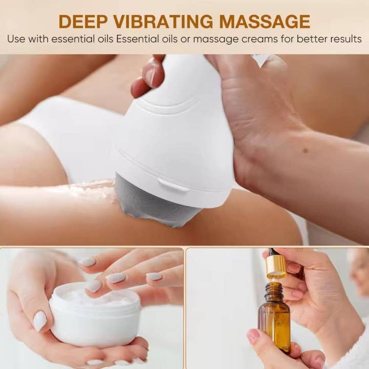white Body Massager 8 Heads Vibrater Massagers Body Shaping Massage Equipment Roller Shoulder and Neck Massage Machine Handheld-Cellulite Massager for Relax Body with Free Gift for wholesale on Faire8