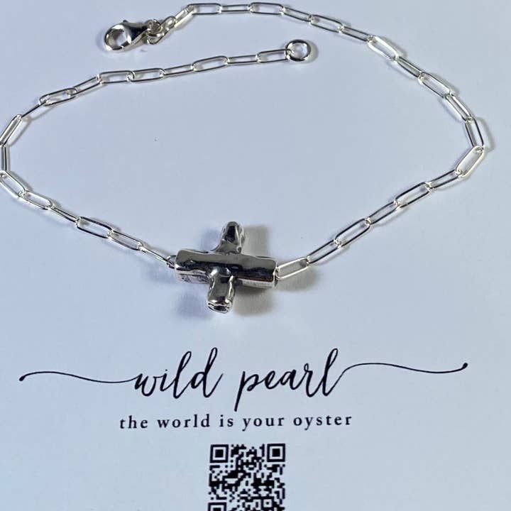 Sterling gegoten kruis armband voor wholesale door wild pearl