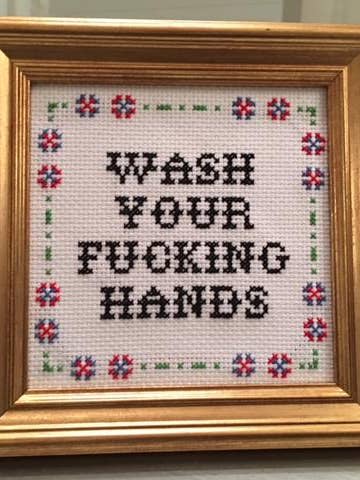 Wash Your F*cking Hands for wholesale by Subversive Cross Stitch