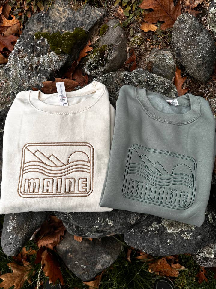 Patamania Lines - Embroidered Crew for wholesale by Woods & Sea