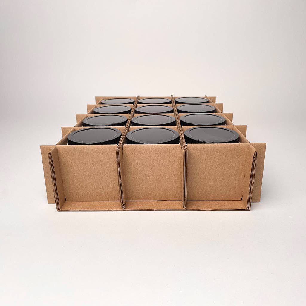 Flush Packaging - Wholesale Gift Box - 16 oz Straight Sided Glass Squat Jar 12-Pack Shipping Box™4