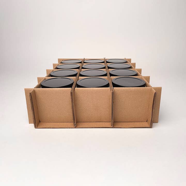 Flush Packaging - Vente Coffrets cadeaux - Boîte d'expédition™ de 12 bocaux en verre droit de 16 oz4